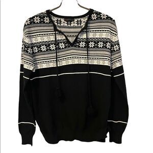Hot Chillys Nordic Style Sweater, Black/White and Grey